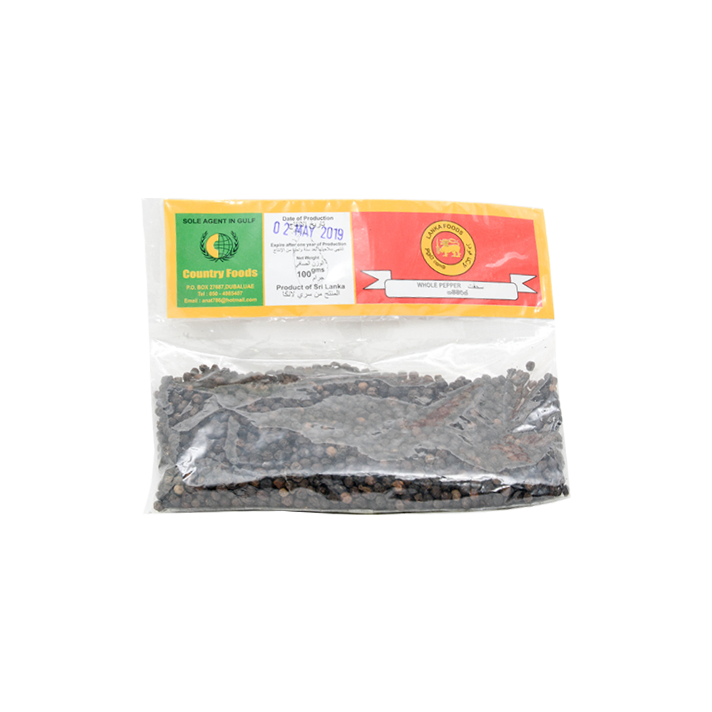 Country Food Whole Pepper, 100g