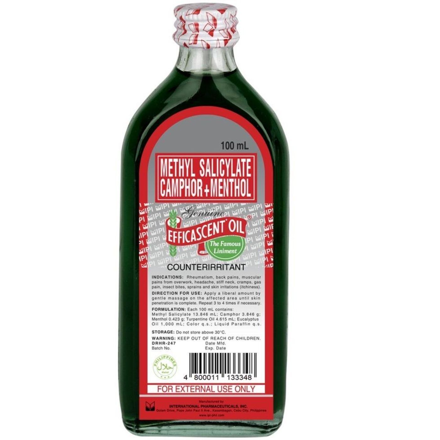 Efficascent Muscular Pain Killer Oil, 100ml