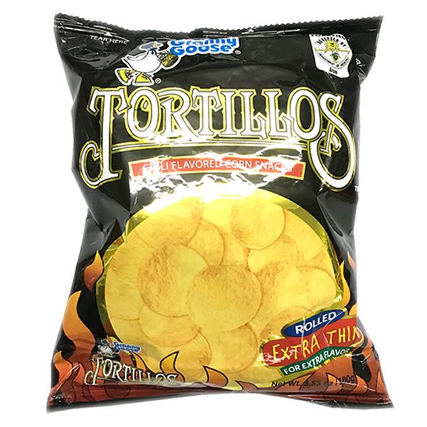 GRANNY GOOSE TORTILLOS CHILLI 100 GM