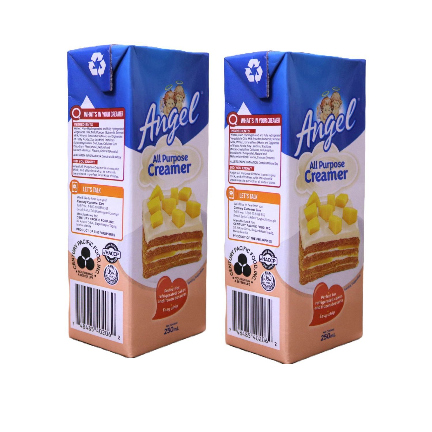 Angel Assorted All Purpose Creamer,  2x250ml