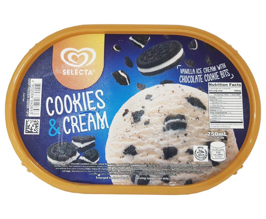 Selecta Cookies & Cream Ice Cream 750 ml
