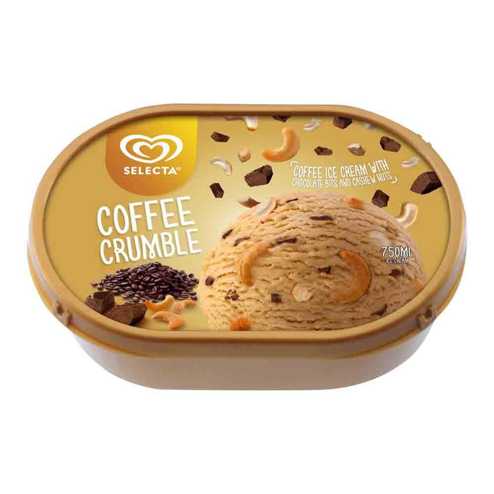 Selecta Coffee Crumble Ice Cream Tub 750ml
