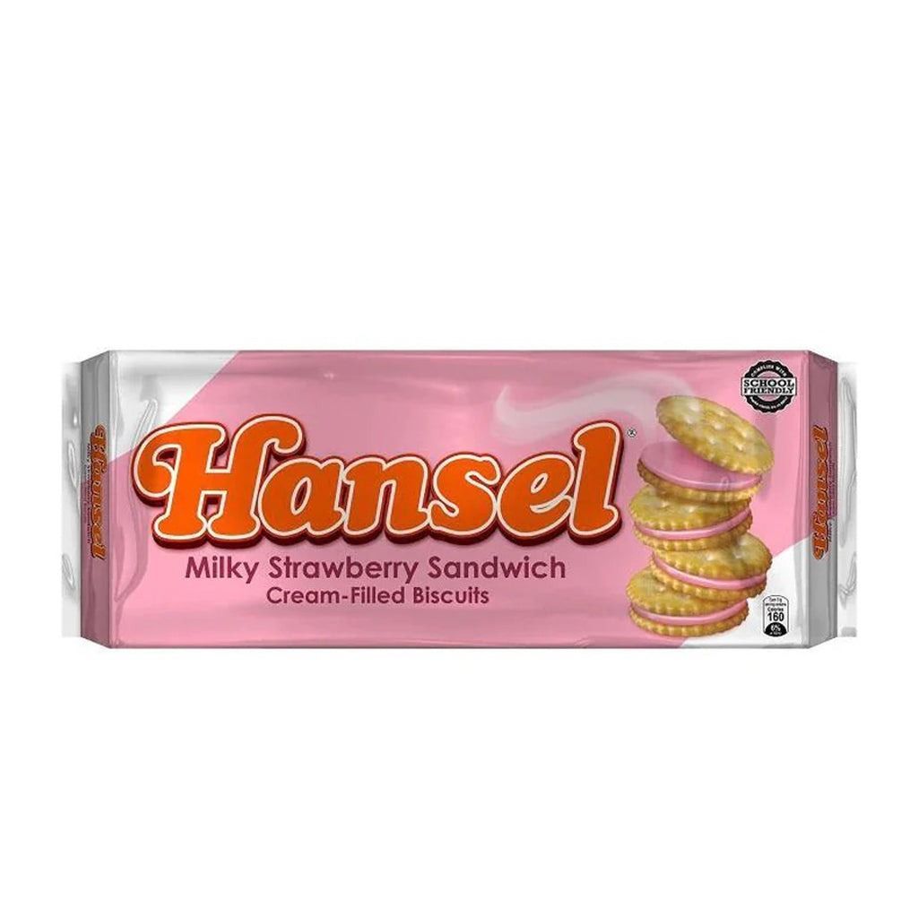 Hansel Milky Strawberry Sandwich Biscuits, 10x31g