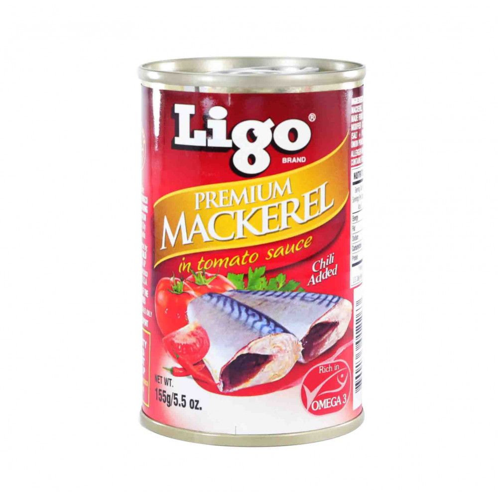 Ligo Premium Mackerel In Tomato Sauce Chili 155 g
