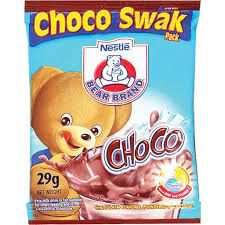 Bear Brand Powdered Milk Choco Swak, 29 g