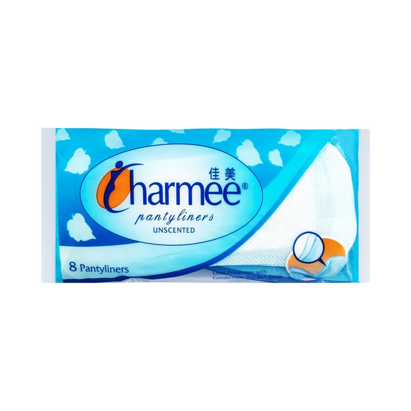 Charmee 8-Piece Unscented Panty Liners x Pack of 60