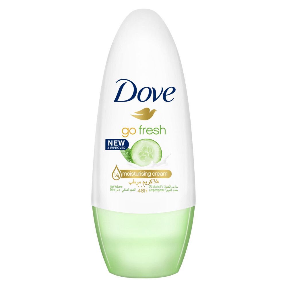 Dove Go Fresh Cucumber Antiperspirant Roll-On for Women, 50ml