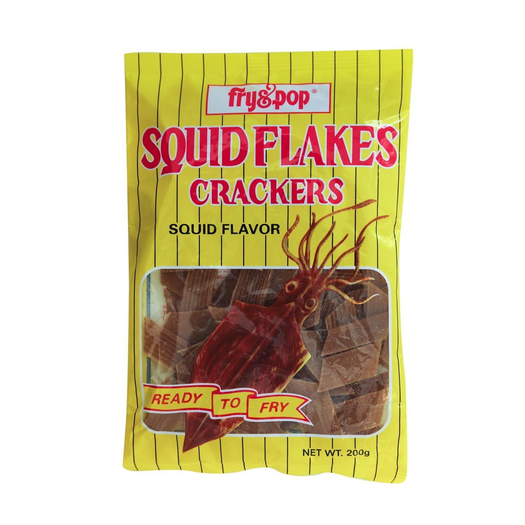 Fry & Pop Squid Flake Crackers Squid Flavor 200 g