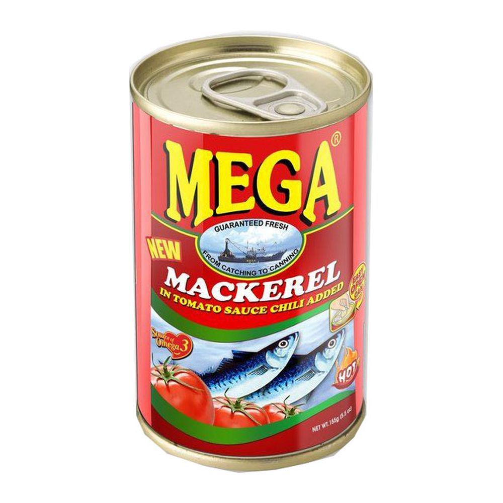 Mega Mackerels In Tomato Sauce With Chilli 155g