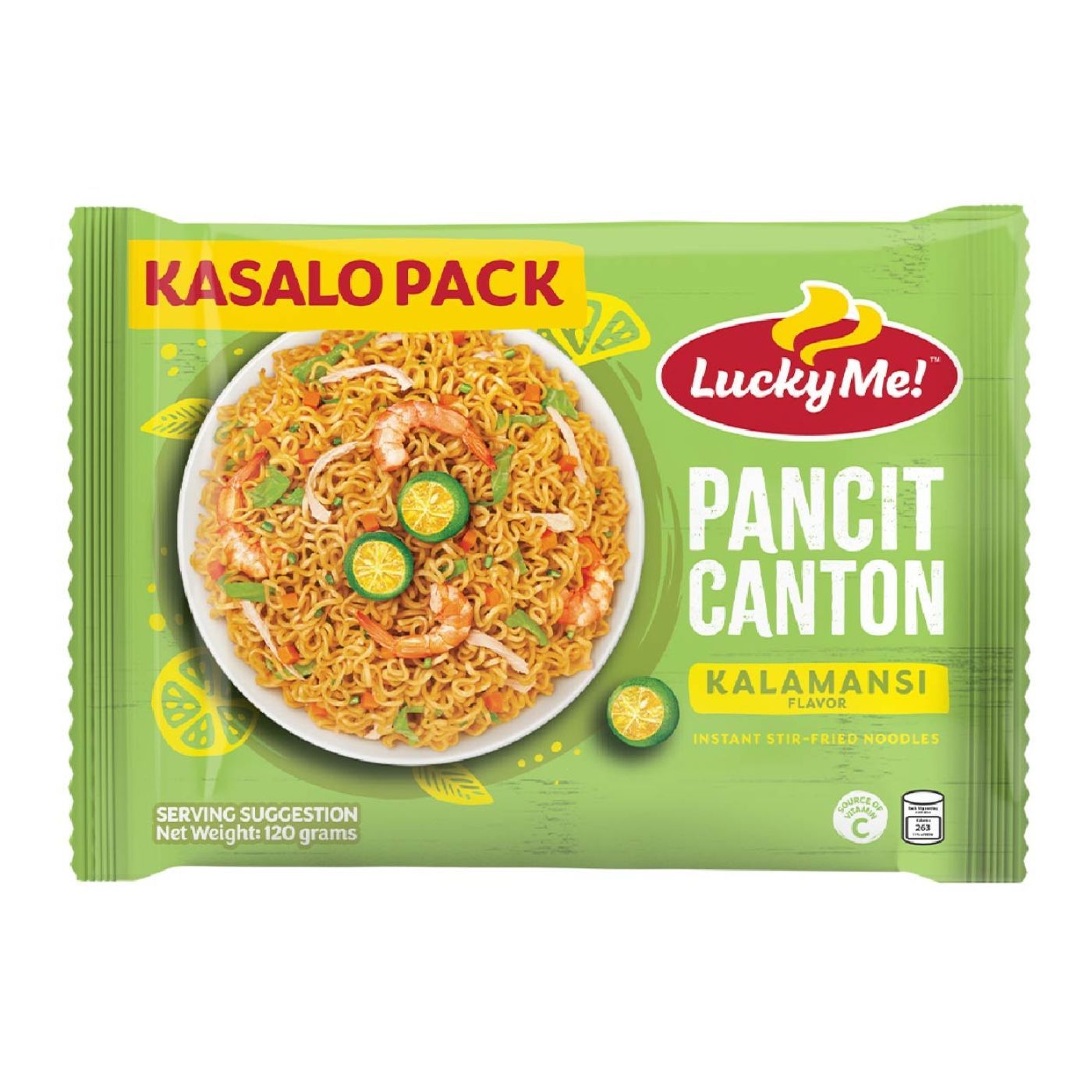 Lucky Me Pancit Canton Kasalo Kalamansi Instant Noodles, 120g