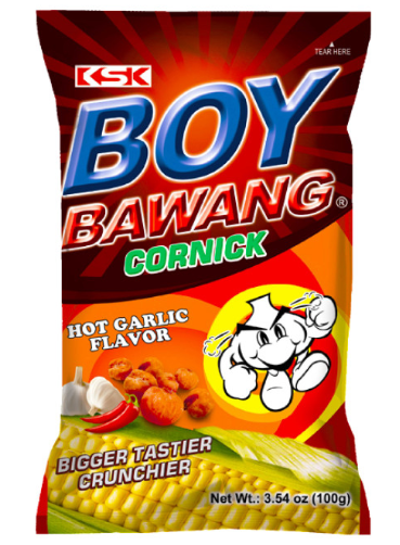 Boy Bawang Hot Garlic Cornick, 100g