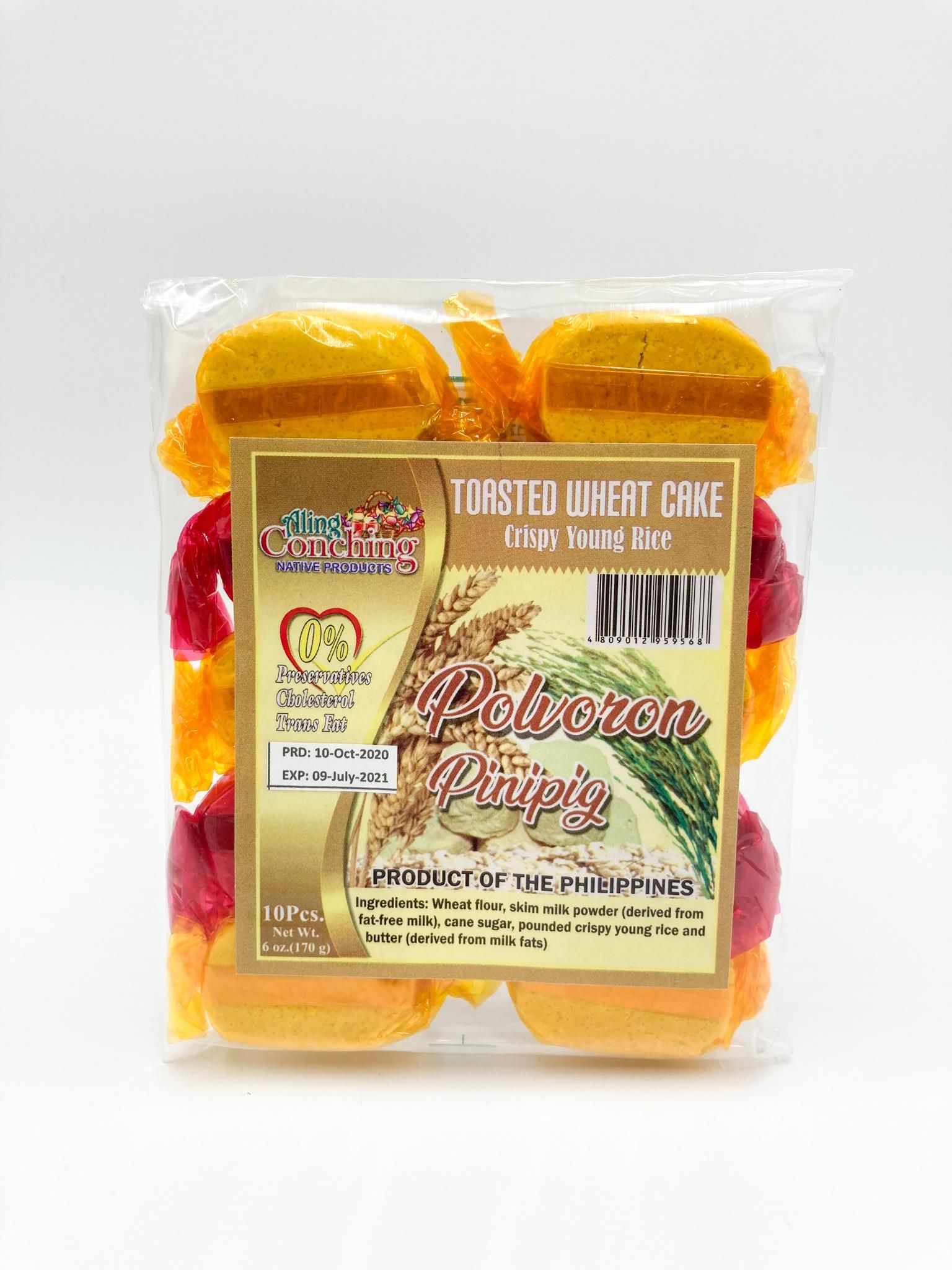 Polvoron Pinipig Toasted Wheat Cookies, 170g