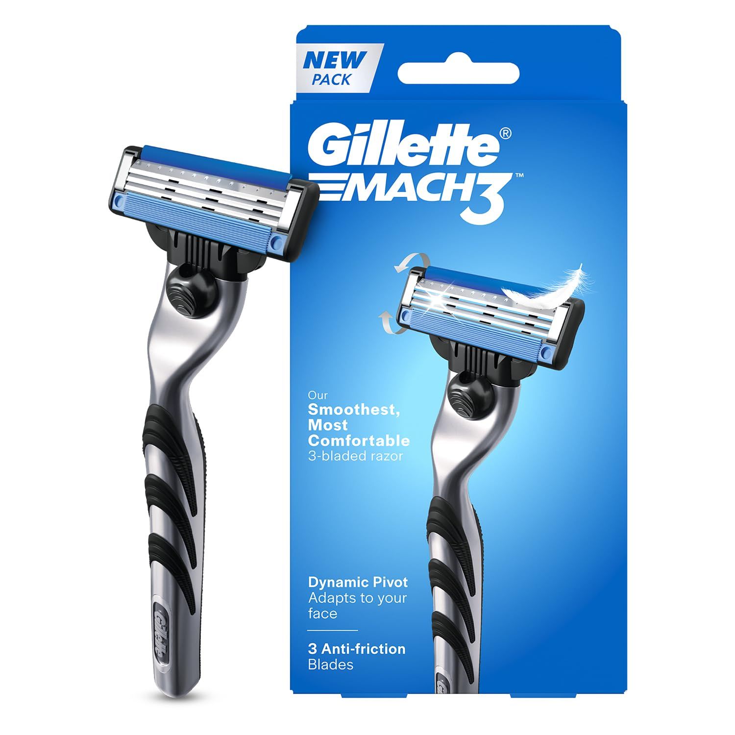 Gillette Mach3 Manual Shaving Razor, 1 Piece