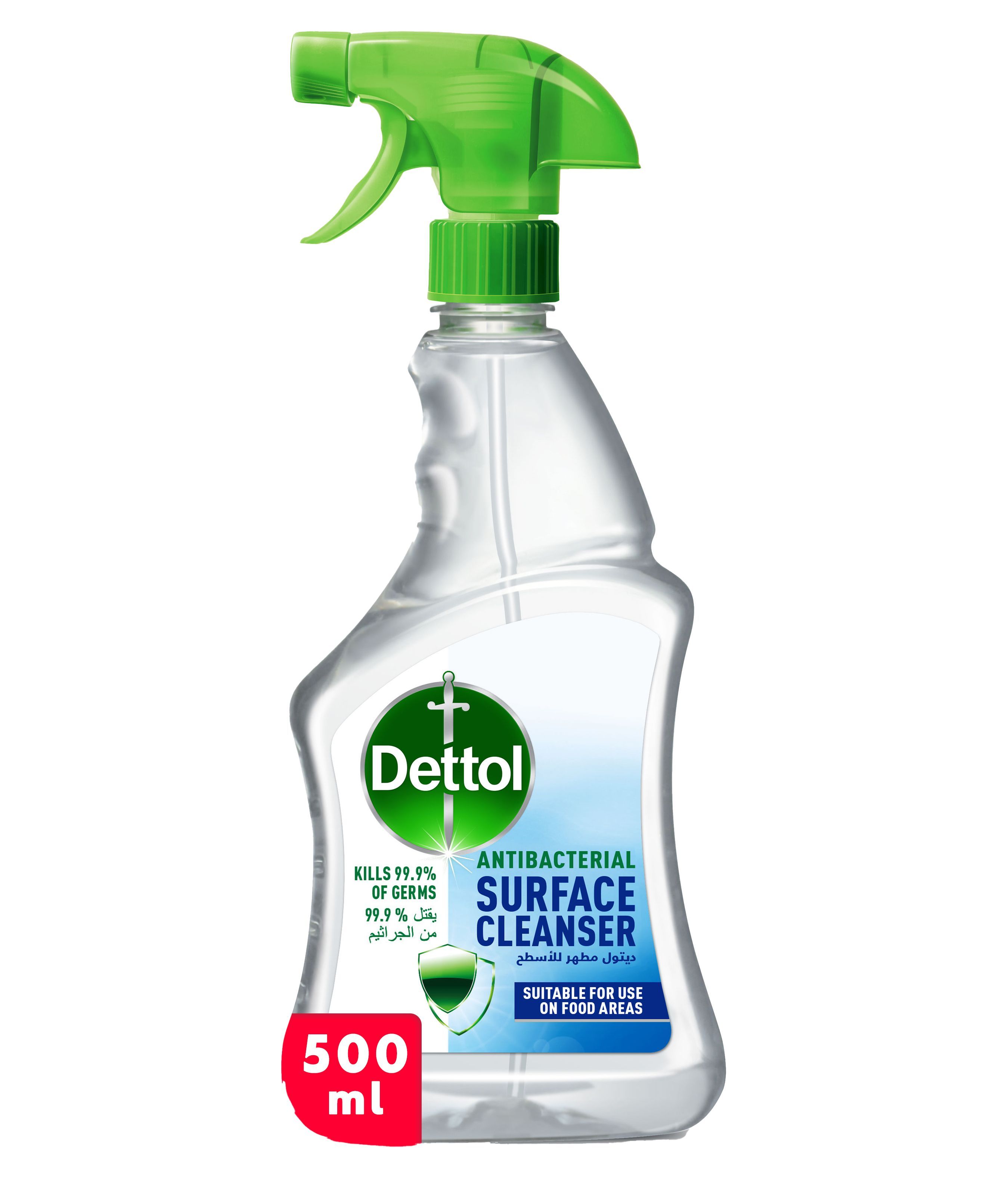 Dettol Anti-Bacterial Surface Cleanser Spray Bottle, 500ml