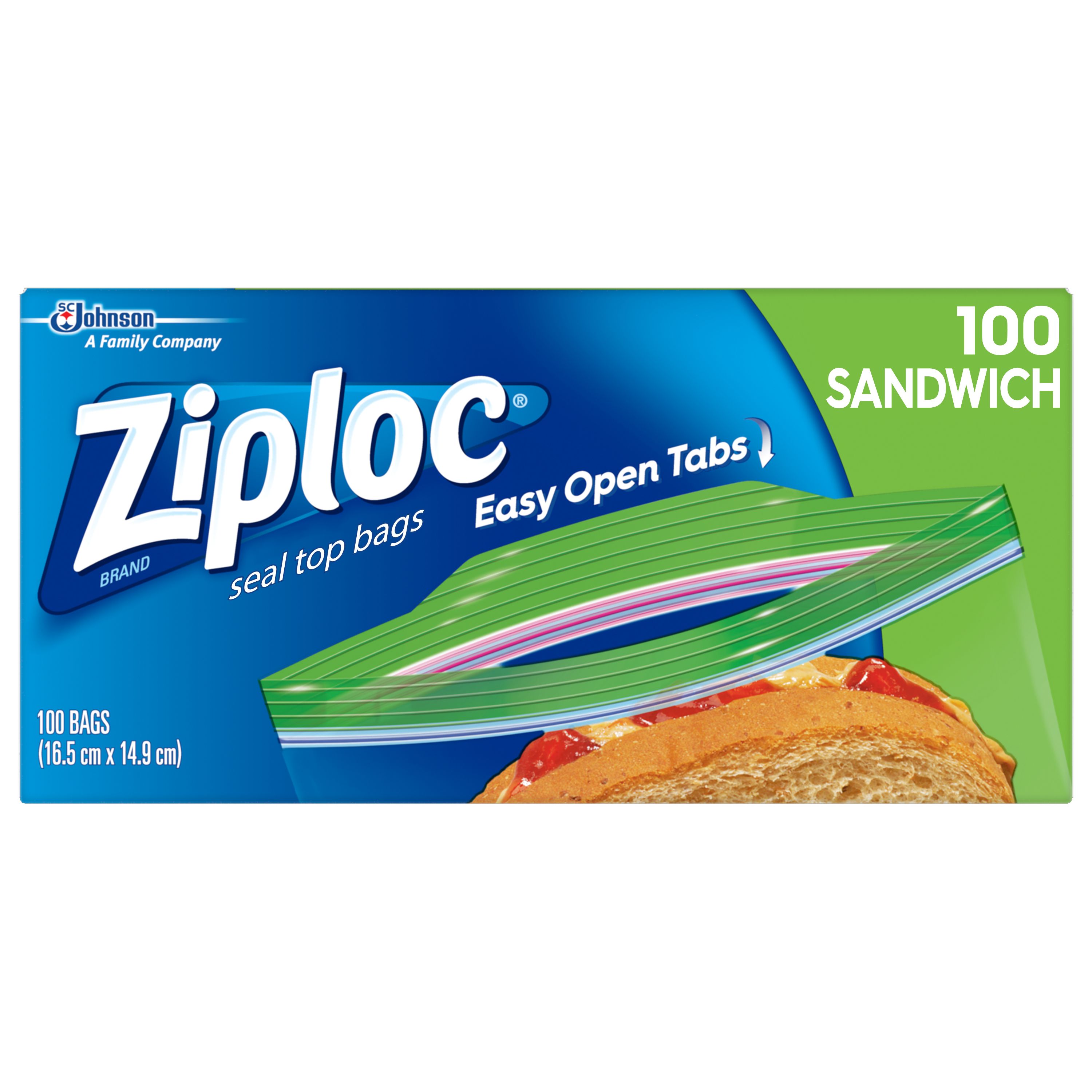 Ziploc Sandwich Bags, 100 Bags