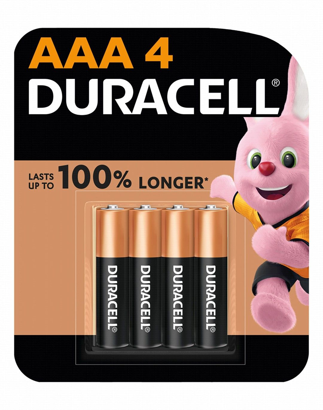Duracell 1.5V AAA Alkaline Batteries, 4 Pieces