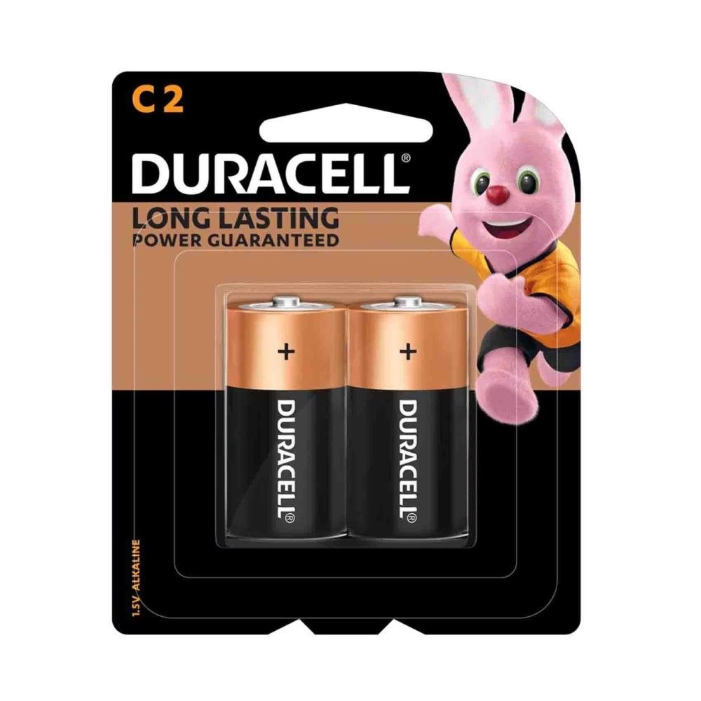 Duracell Type C Alkaline Batteries, 2 Pieces
