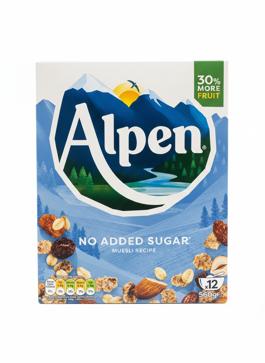 Alpen No Added Sugar Swiss Style Muesli Value Pack, 560g