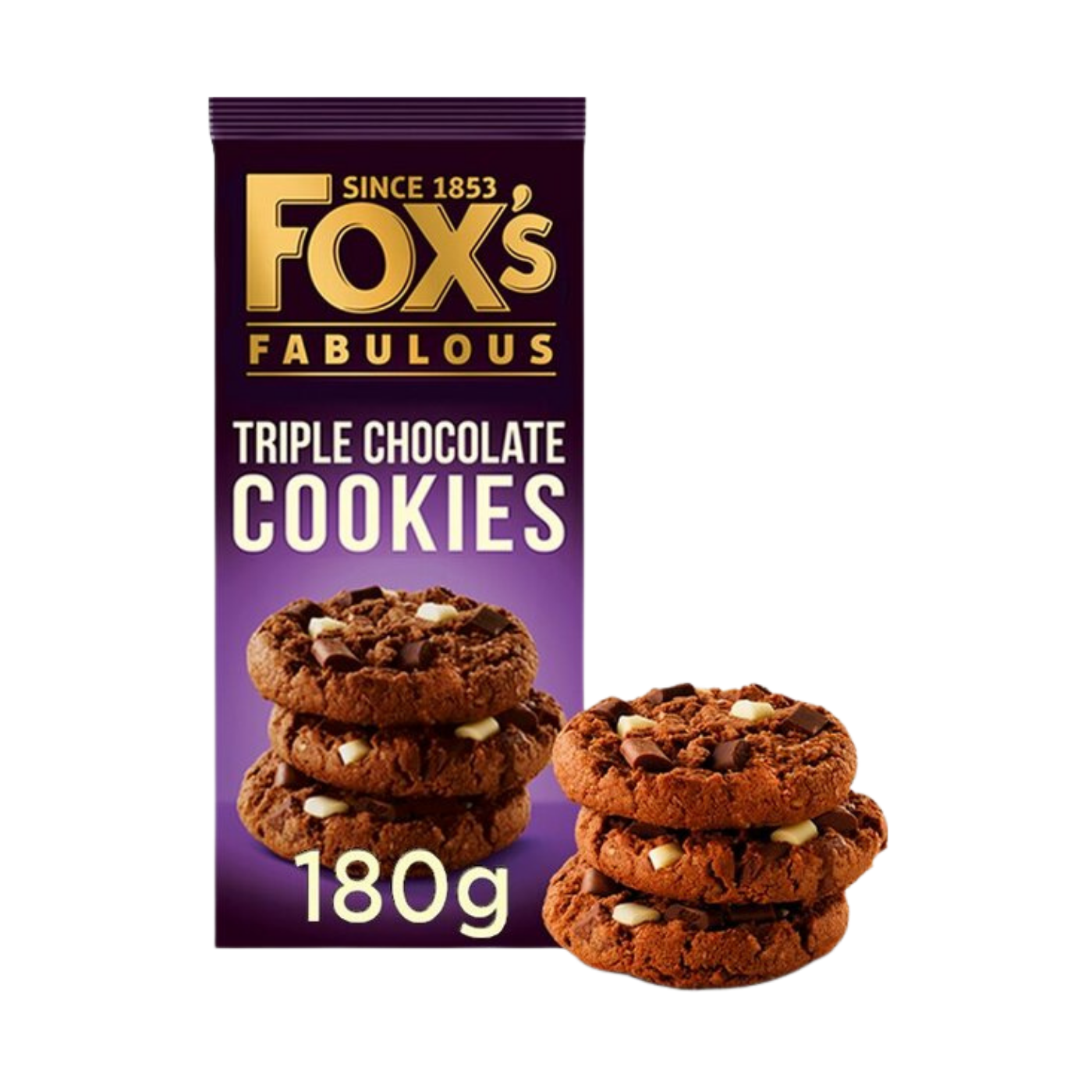 Fox's Fabulous Triple Chocolate Cookies, 180g