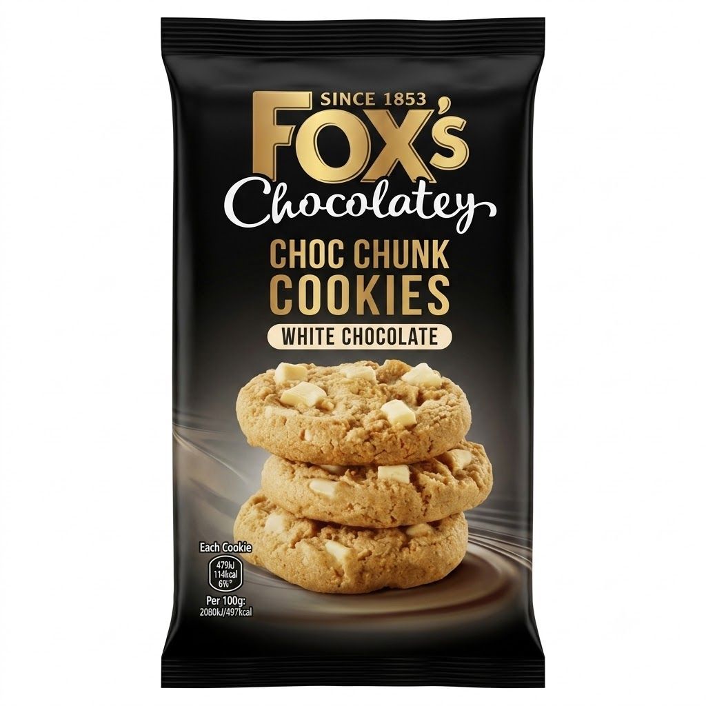 Fox's Chocolatey Chok Chunk White Chocolate Cookies, 100g