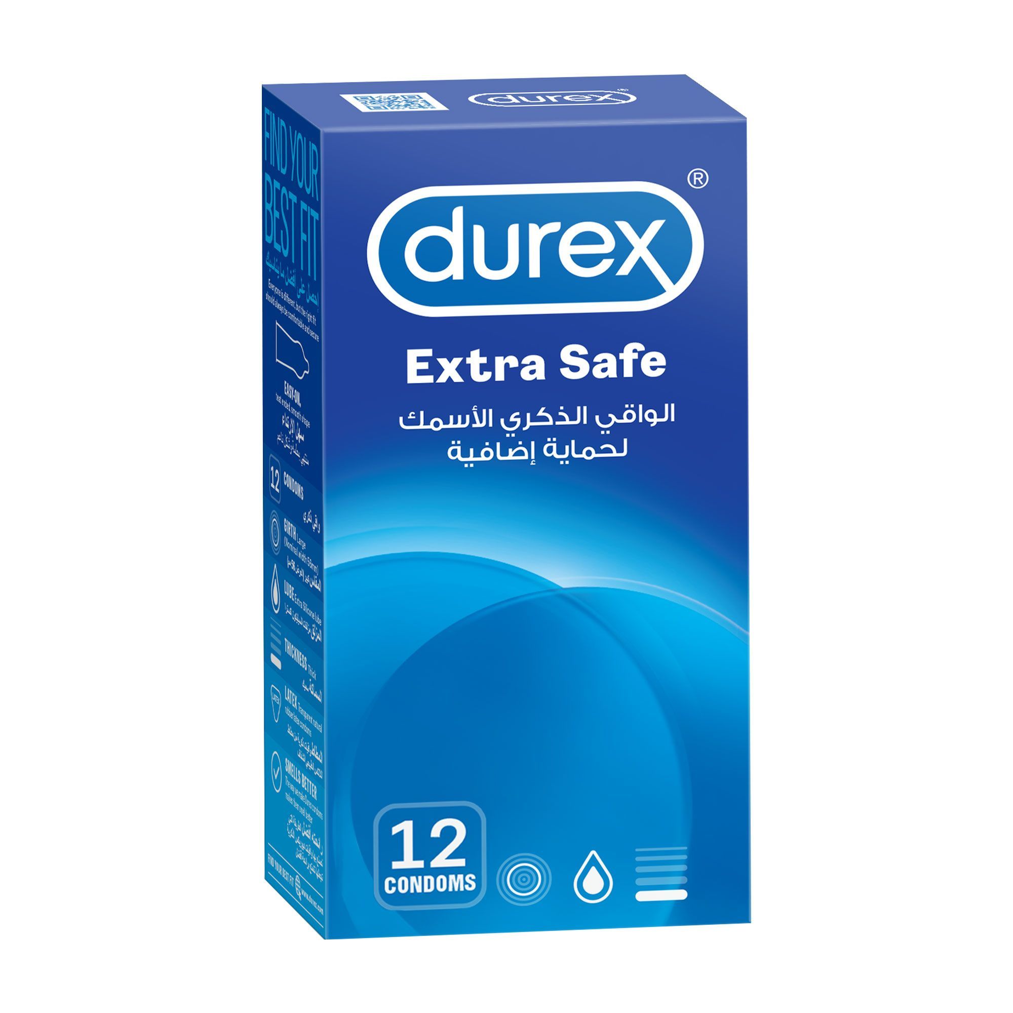 Durex Extra Safe Condoms, 12 Pieces