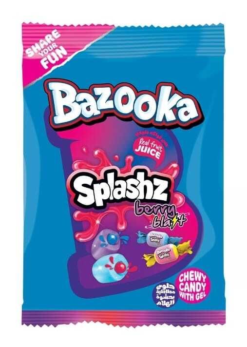 Bazooka Splashz Chewy Berry Blast Candy, 120g