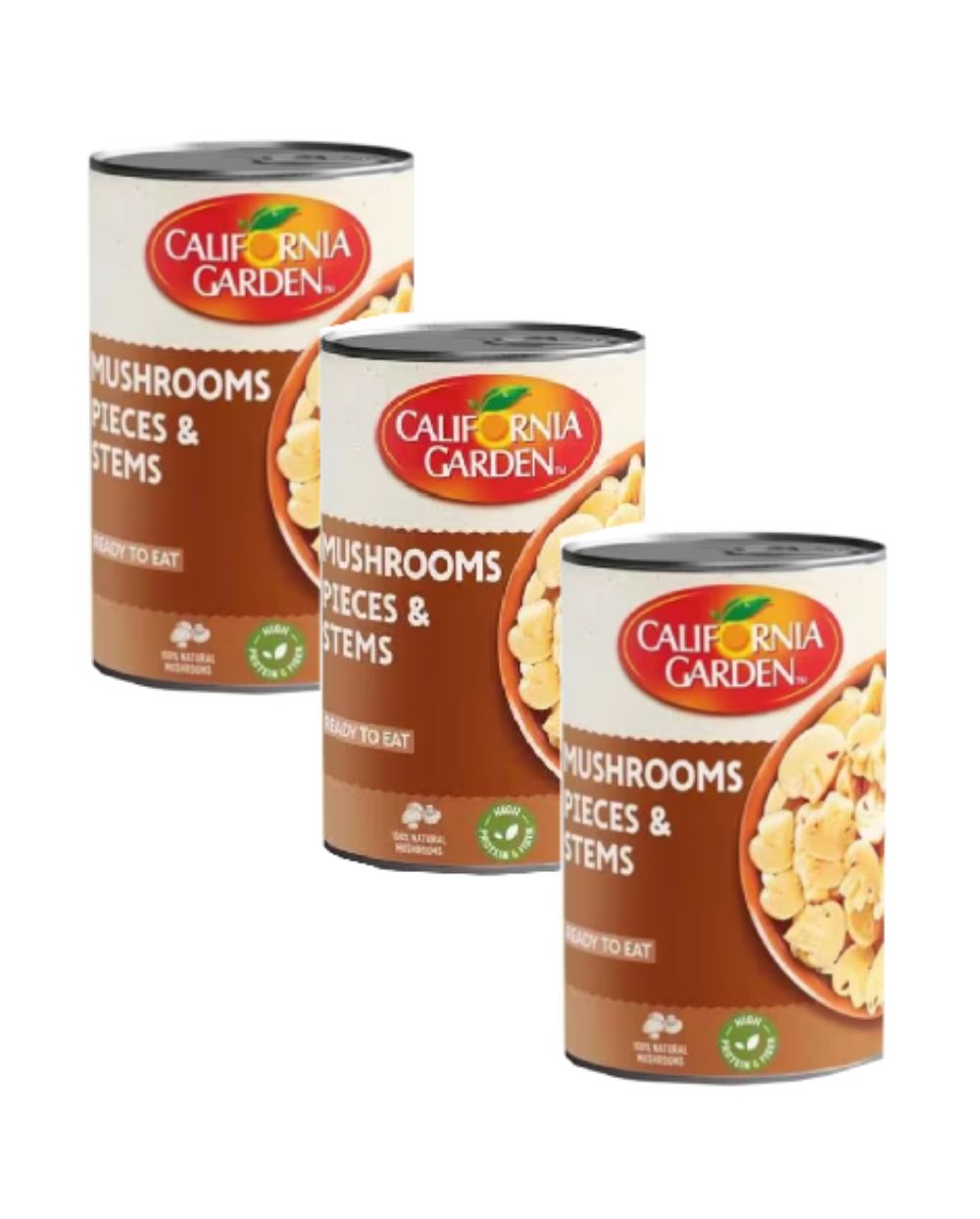 California Garden Mushrooms Pieces And Stems, 3x425g