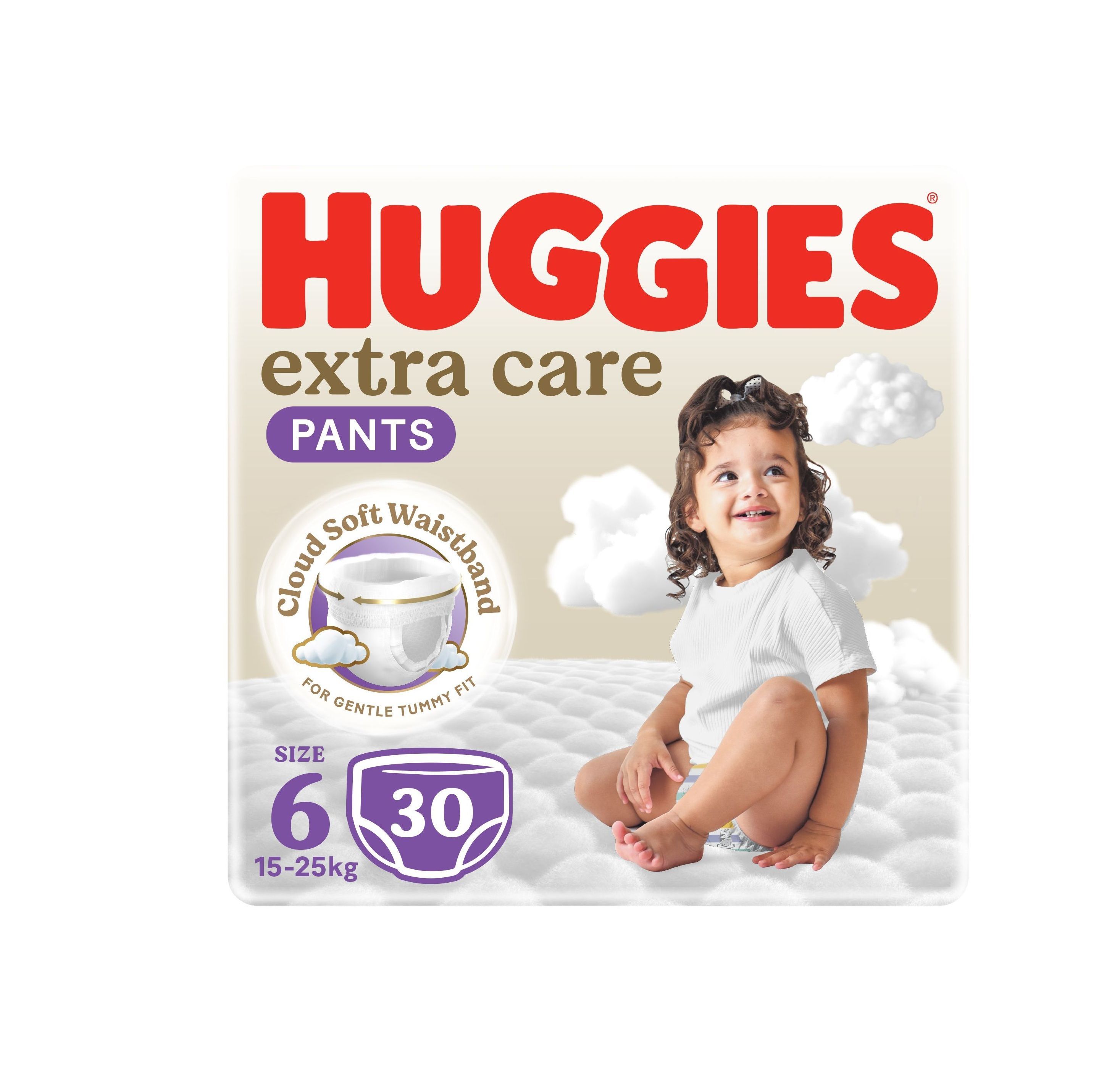 Huggies Extra Care Culottes Diaper Pants, Size 6, 30 Diaper Pants