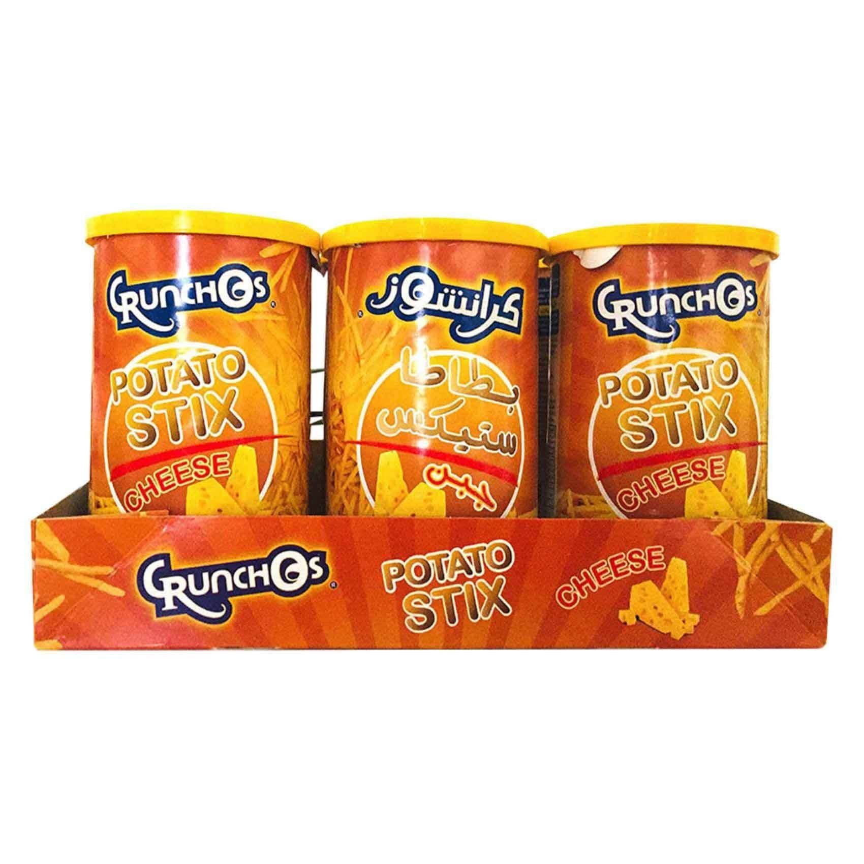 Crunchos Potato Stix Cheese Can, 6Pieces, 45g