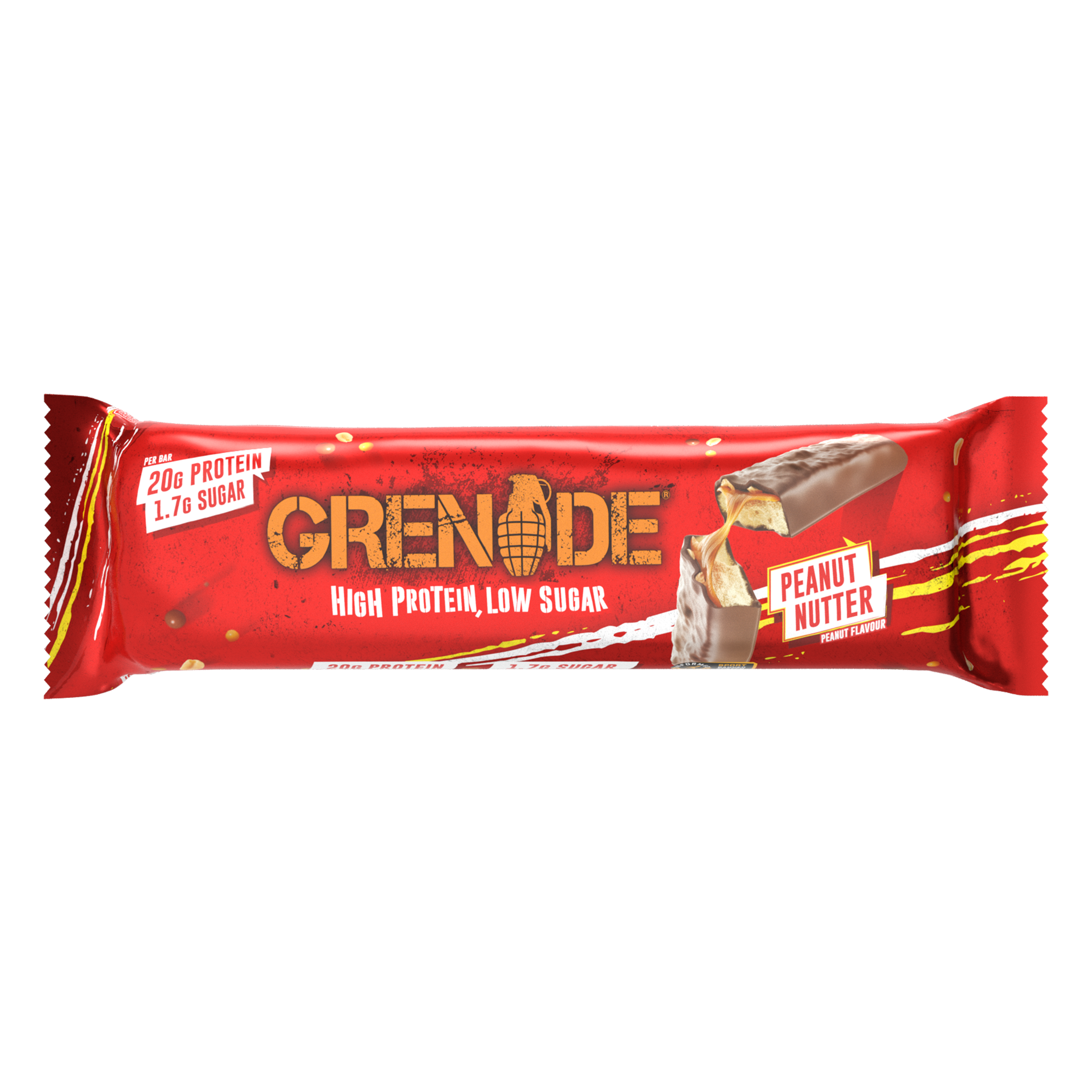Grenade Peanut Nutter High Protein, Low Sugar Protein Bar, 60g