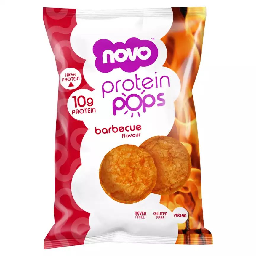 Novo Protein Pops Barbecue 10g Protein Gluten Free Chips Snack, 45g