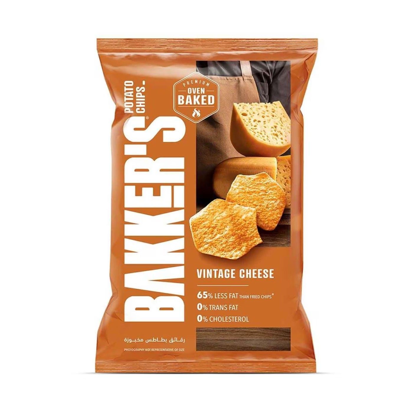 Bakker's Oven Baked Vintage Cheese Potato Chips, 120g