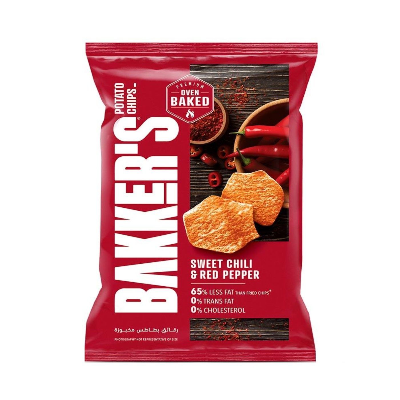 Bakker's Oven Baked Sweet Chilli & Red Pepper Potato Chips, 120g