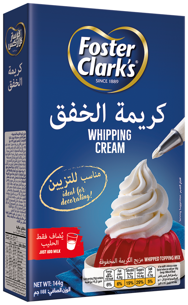 Foster Clark's Whipped Topping Mix Vanilla Flavor (4 Sachets), 144g