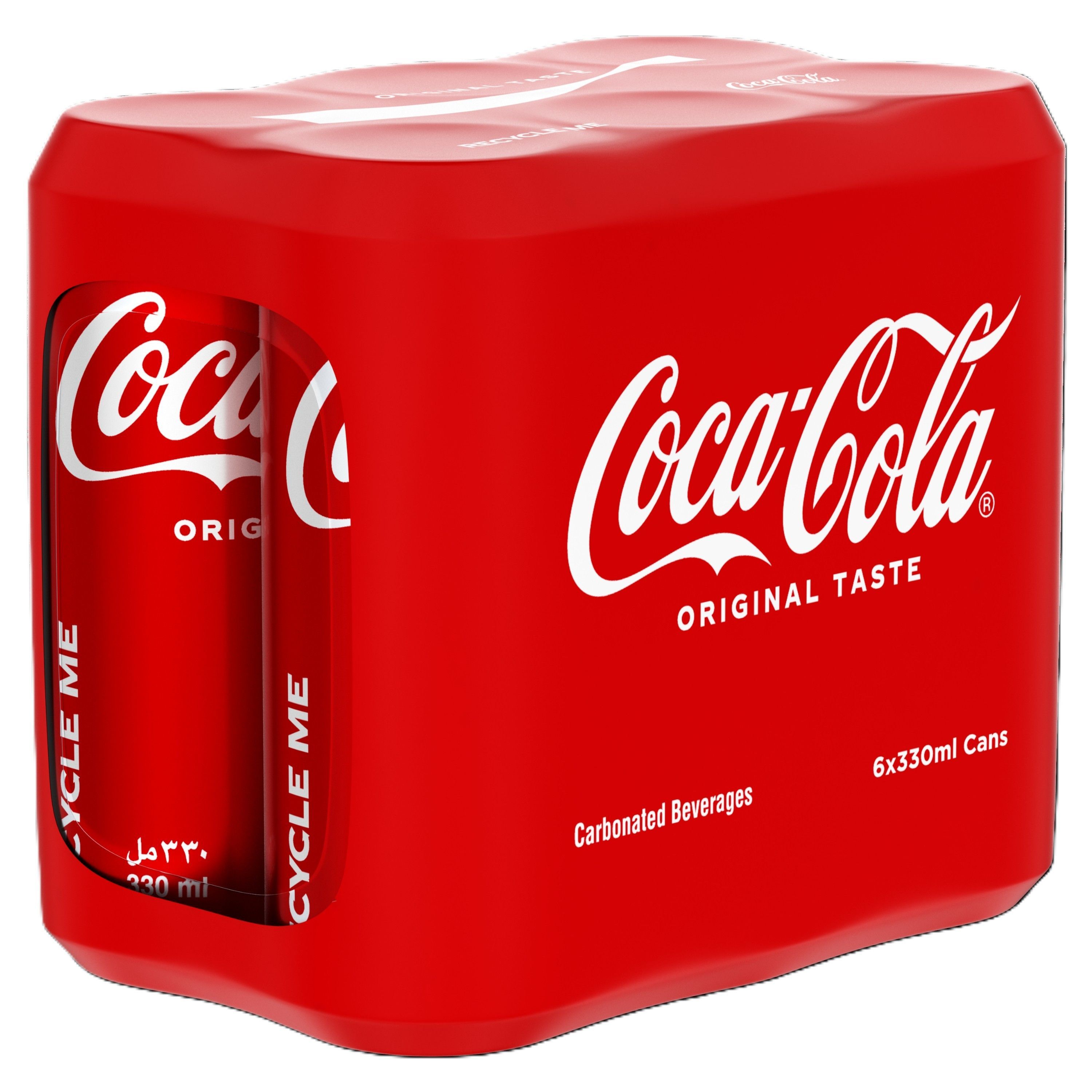 Coca-Cola Original Taste Carbonated Soft Drink Can, 6x330ml