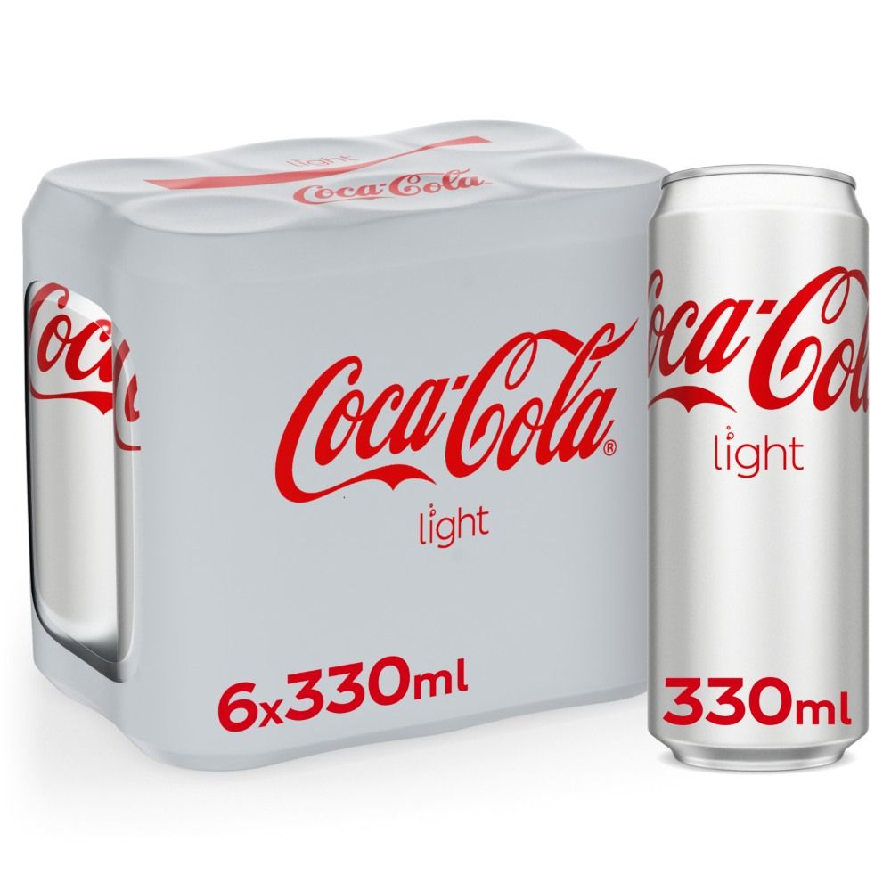 Coca-Cola Light Carbonated Soft Drink Can, 6x330ml