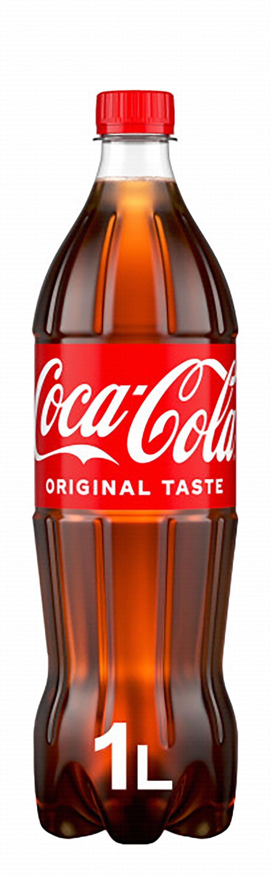 Coca Cola Original Taste Carbonated Soft Drink, 1L