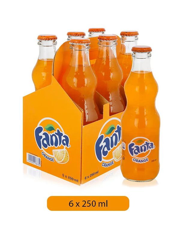 Fanta Orange Soft Drink, 6x250ml