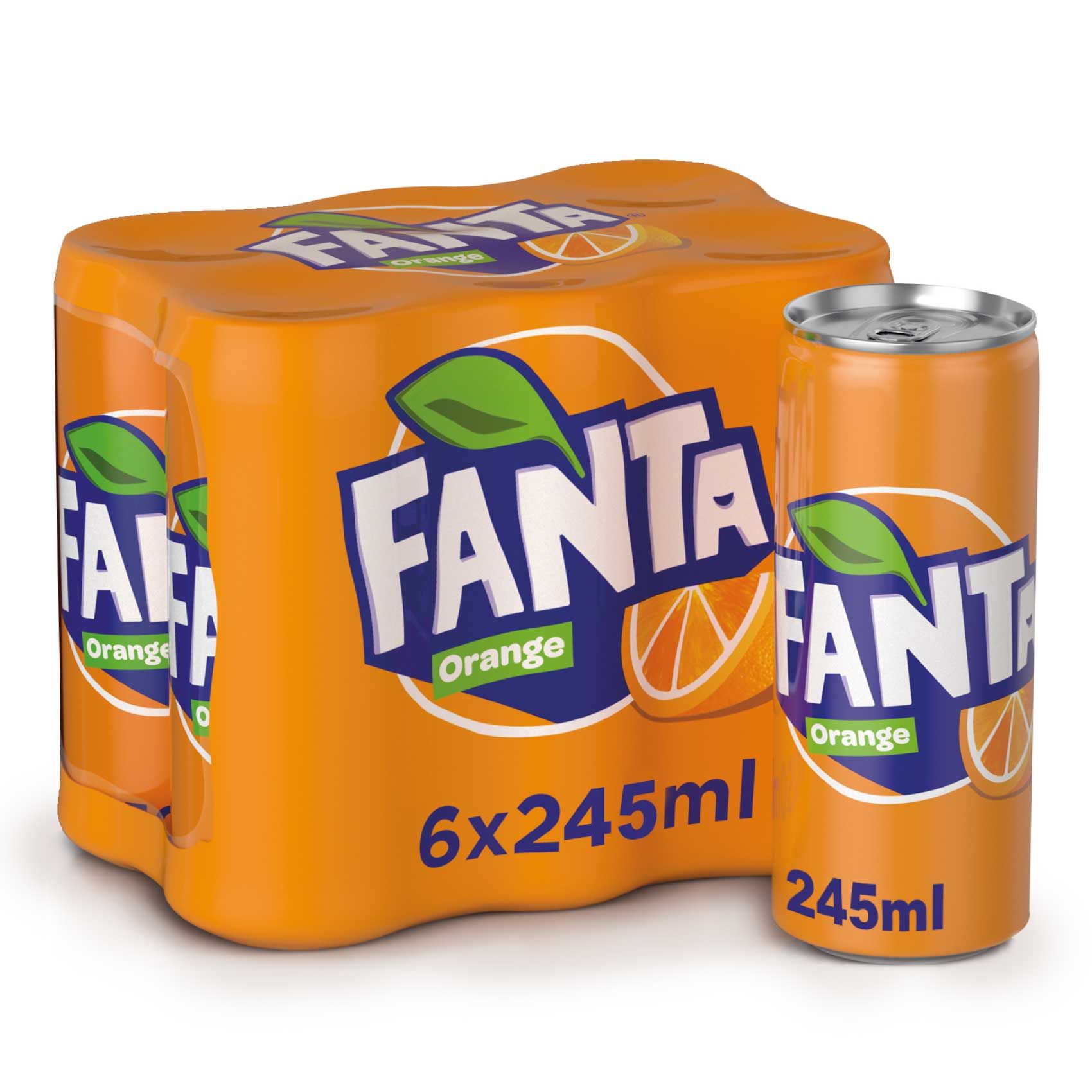 Fanta Orange Soft Drink, 6x245ml