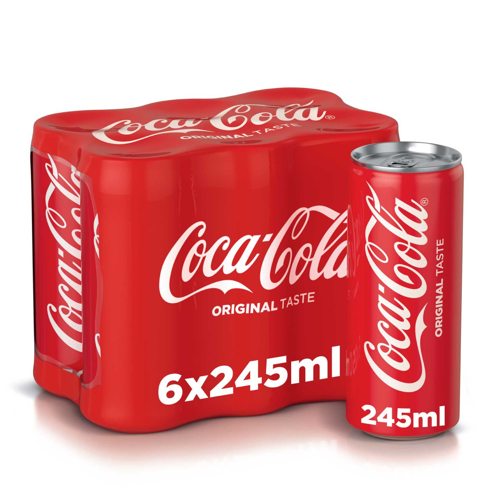 Coca-Cola (Coke) Regular Soft Drink, 6x245ml