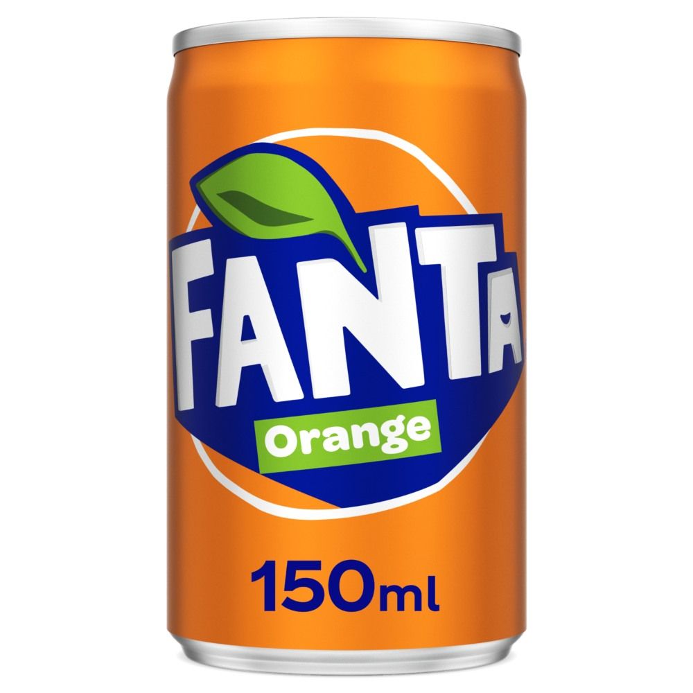Fanta Orange Carbonated Soft Drink Can, 150ml