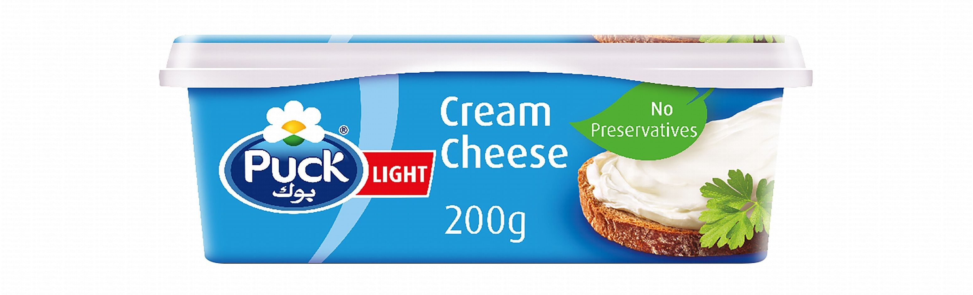 Puck Light Cream Cheese Tub, 200g
