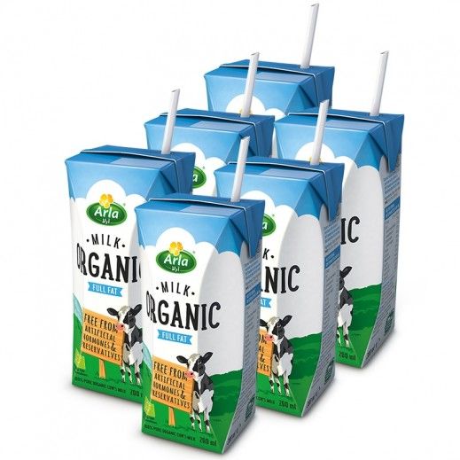 Arla Organic Milk Regular, 6x200ml