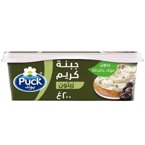 Puck Cream Cheese with Olives Tub, 200g