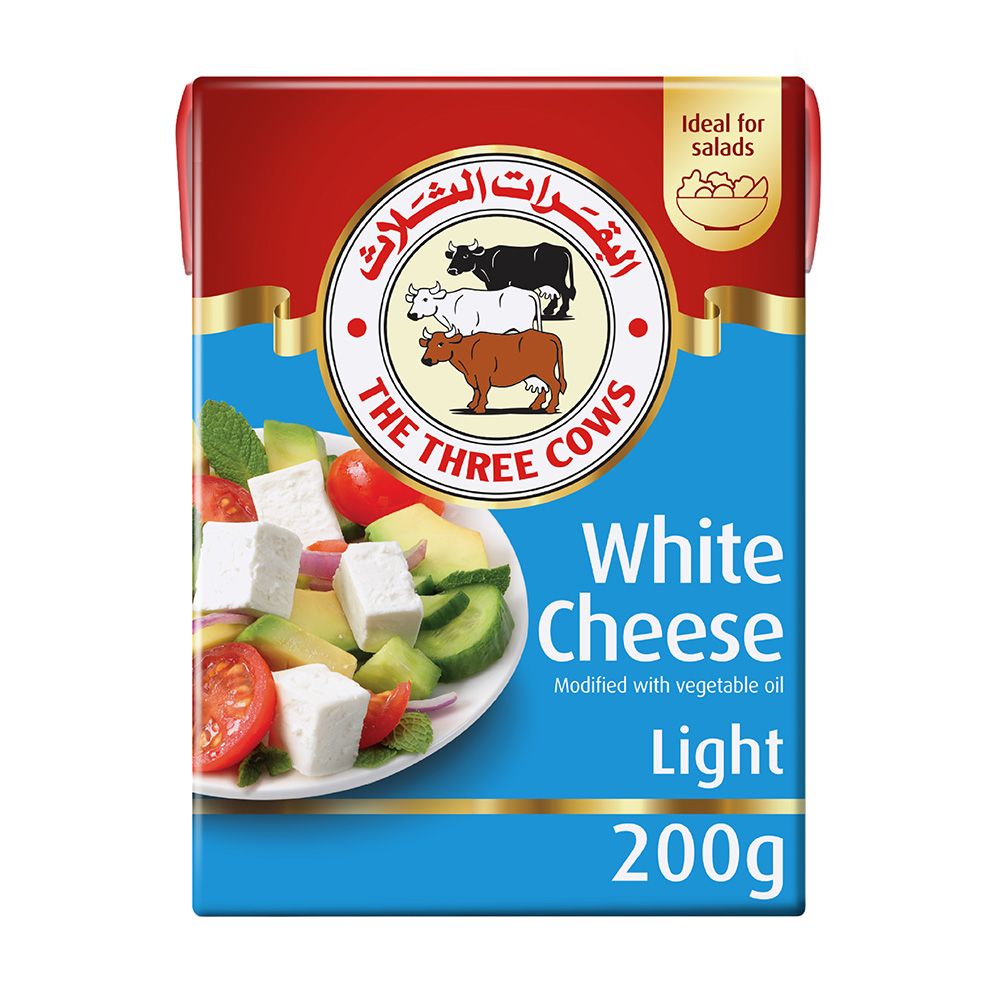 The Three Cows Light Feta Cheese, 200g