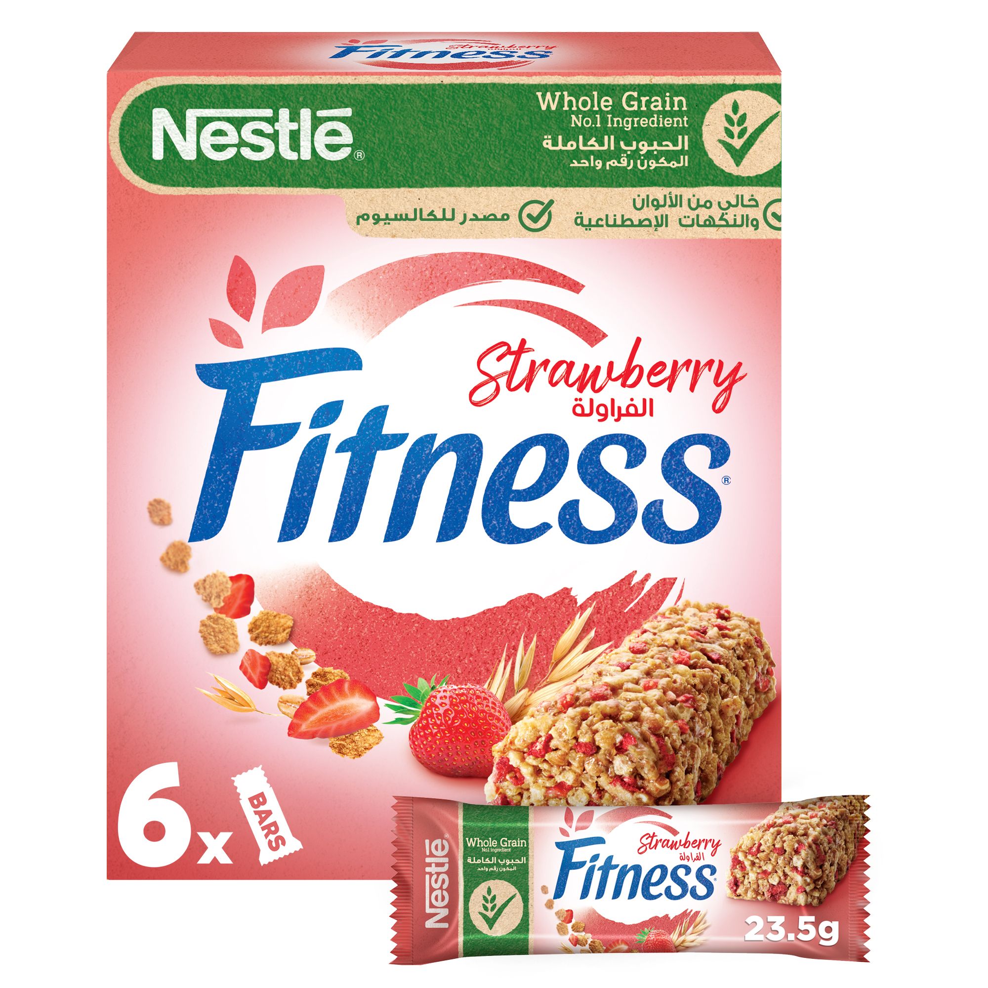Nestle Fitness Strawberry Cereal Bar, 6x23.5g