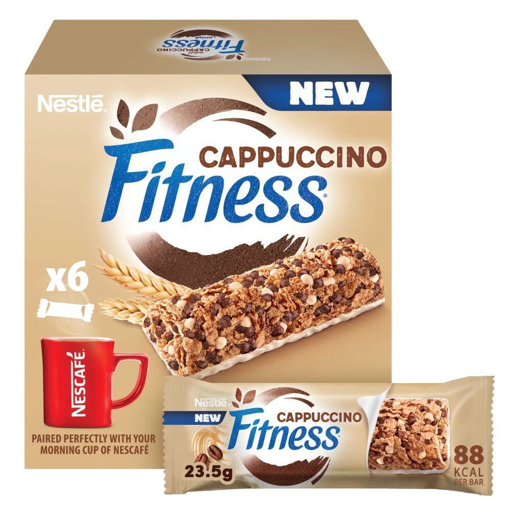 Fitness Cappuccino Cereal Bars, 6x23.5g