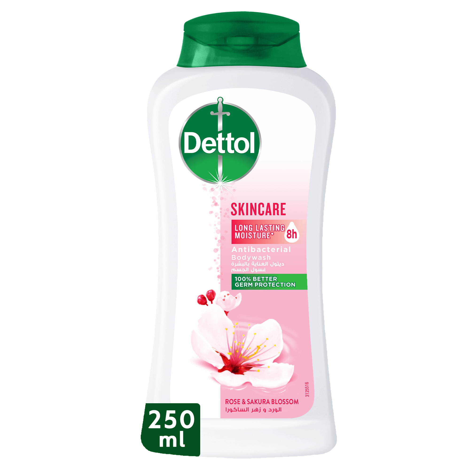 Dettol Skincare Rose & Sakura Blossom Scent Shower Gel & Body Wash, 250ml