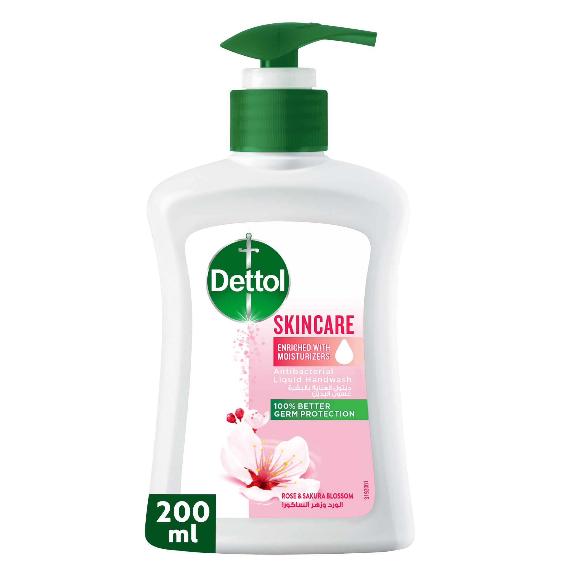 Dettol Skincare Rose & Sakura Blossom Fragrance Liquid Handwash Pump, 200ml