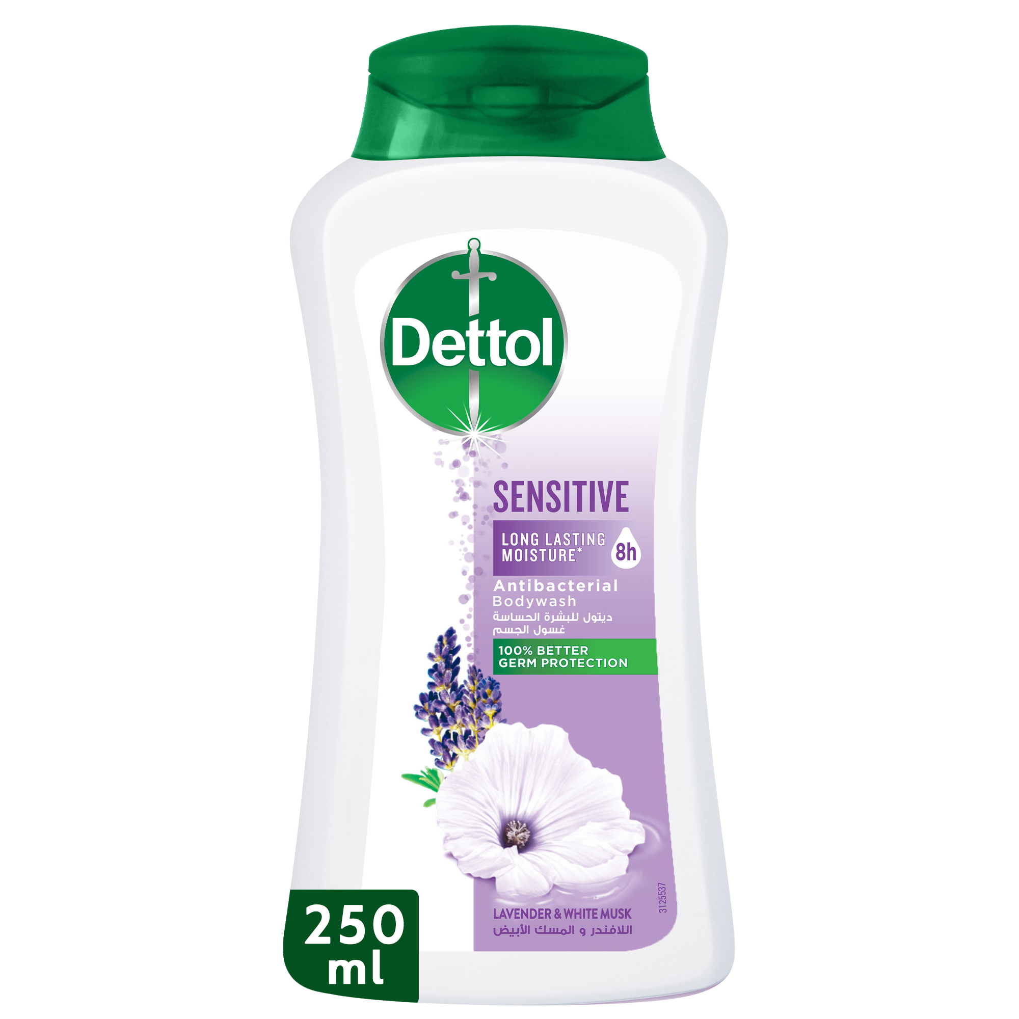 Dettol Sensitive Lavender & White Mush Antibacterial Bodywash, 250ml